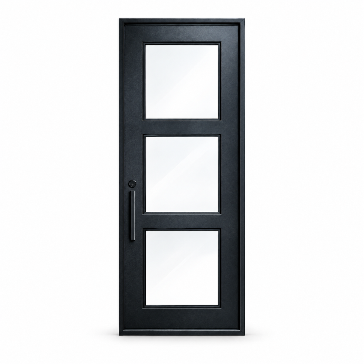 Montreal Single steel door - three square lites - ready to ship